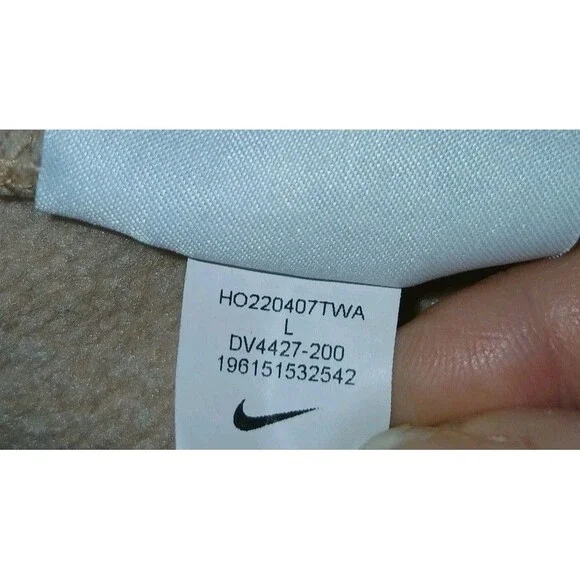 Nike Sportswear Trend Fleece 1/4 Zip Pullover Tan Women's Large Style DV4427-200 - Picture 5 of 16